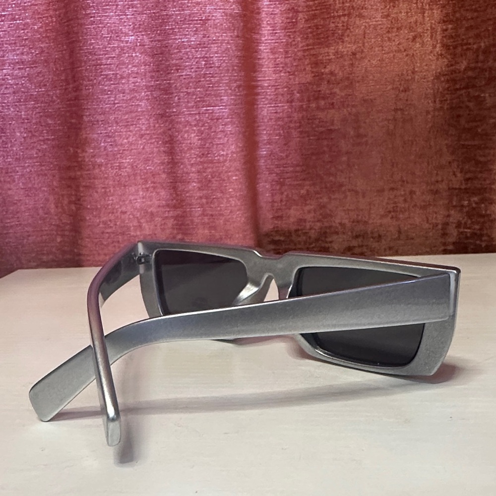 Silver Rectangular Sunglasses - Picture 2 of 2
